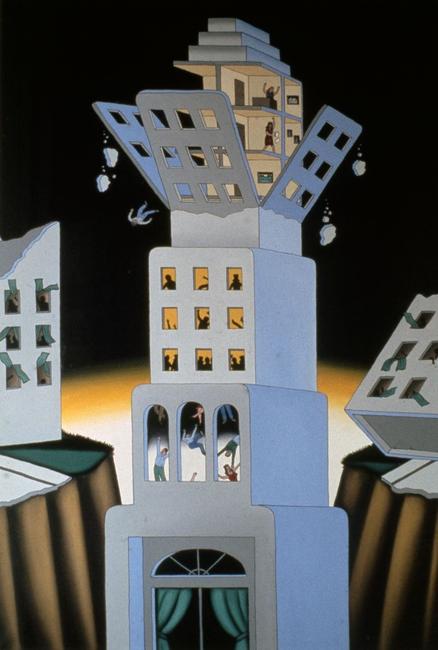 Roger Brown, The Big Jolt, 1972.  Oil on canvas, 71 1/4 × 48in.  (181 × 121.9cm), Terra Foundation for American Art, Daniel J.  Terra Art Acquisition Endowment Fund, 2019.1, Image: Courtesy Roger Brown Study Collection