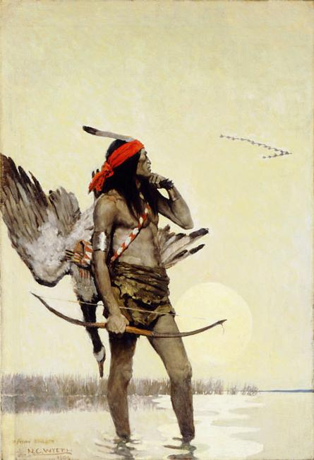 N.  C.  Wyeth, The Hunter; oil on canvas, 38 7/8 x 26 5/8 in.; collection of the Brandywine River Museum