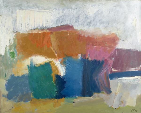 Yvonne Thomas.  Highway, 1957.  Oil on canvas.  50 x 62 inches