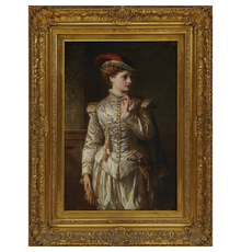 LOT 440: Thomas Francis Dicksee, Lily Langtry as Viola in 12th Night, 1866.  Estimate $10,000-20,000 