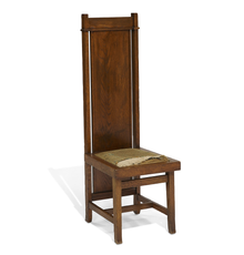 LOT 216: Frank Lloyd Wright chair from Browne’s Bookstore in Chicago’s Fine Arts Building, 1908.  Estimate $20,000-30,000 