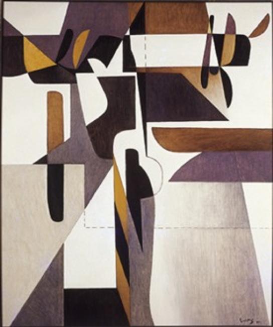 Oswaldo Vigas.  ”HIERÁTICA IV”, 1971.  Oil on canvas, 70.7 x 58.9 inches.