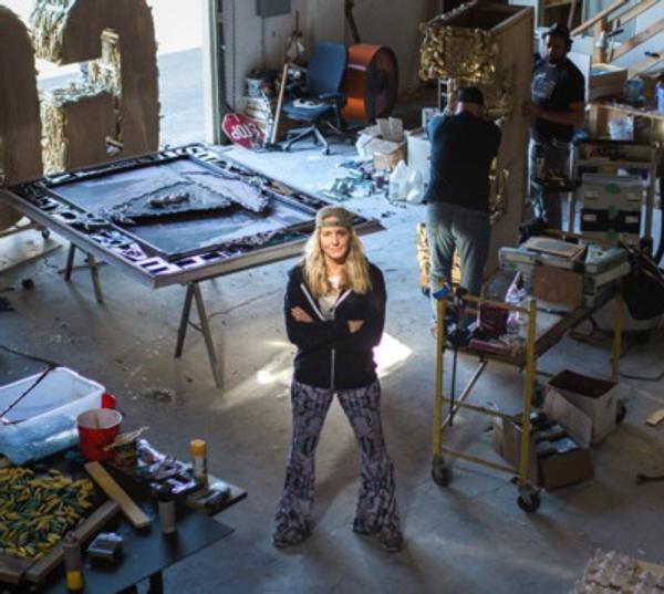 Laura Kimpton in her Bay Area Studio.  Photo credit: Laura Schneider.