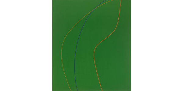 Virginia Jaramillo, Untitled, 1971.  Acrylic on canvas, 84 1/8 × 71 in.  (213.7 × 180.3 cm).  The Menil Collection, Houston, purchased with funds provided by Suzanne Deal Booth.  Courtesy of the Artist.