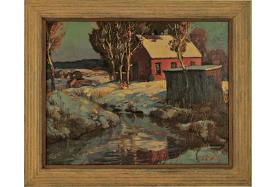 John Ellsworth Weis (American 1892 - 1962): Easter - Oil on canvas, 16 x 21.2 inches/Signed lower right