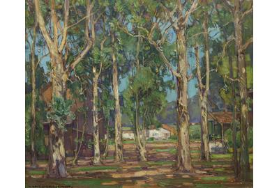 William Wendt Eucalyptus, Laguna Oil on canvas 25 x 30 in.  (34 3/4 x 39 1/2 in.  framed) n.d.