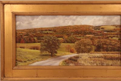 Marlene Wiedenbaum (American 20/21st century): Millbrook Road - Pastel, 11.5 x 23.5 inches/Signed lower right