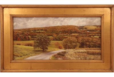 Marlene Wiedenbaum (American 20/21st century): Millbrook Road - Pastel, 11.5 x 23.5 inches/Signed lower right