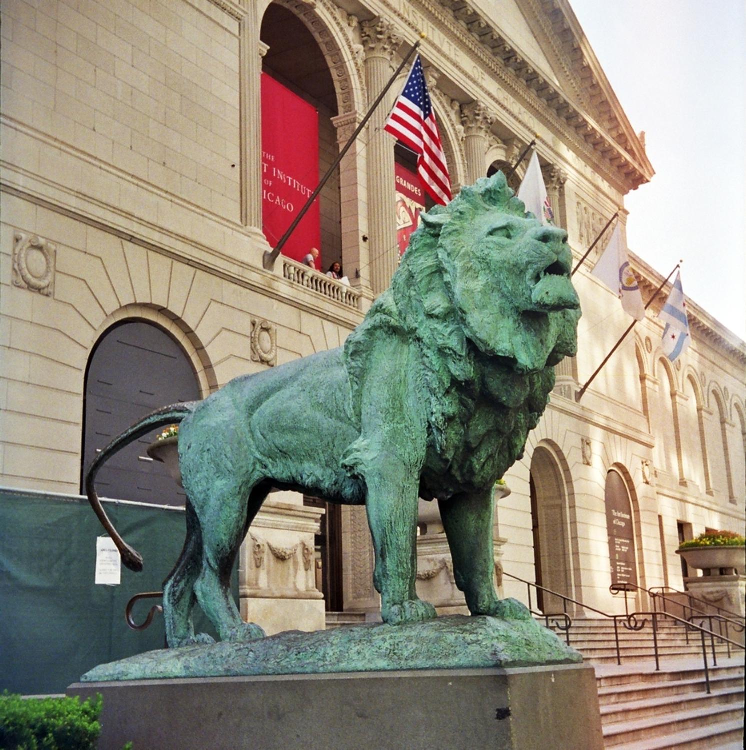 львы из музея в чикаго