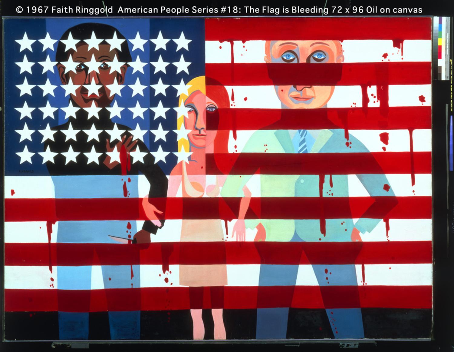 Acclaimed Artist Faith Ringgold S Politically Charged 1960s Paintings To Be Presented At The Artwire Press Release From Artfixdaily Com