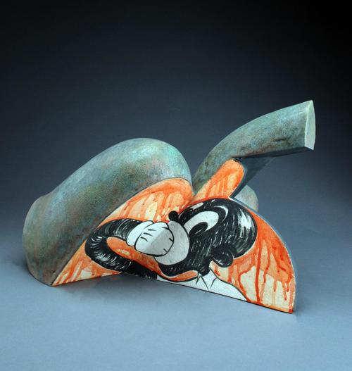 Malcolm Mobutu Smith, Hoof n Mouth, 2010, Stoneware, slip and glaze, 13″ H x 20″ x 15″, Courtesy of the artist and Wexler Gallery Philadelphia 