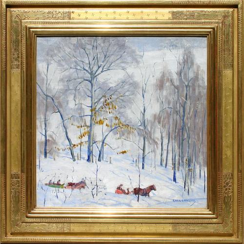 Carl E.  Lawless (1894-1964) "Sleigh Ride" at The Cooley Gallery.