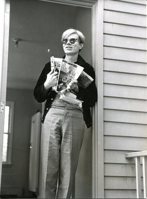 Fred W.  McDarrah, Andy Warhol in Doorway, September 18, 1966, vintage gelatin silver print, 9 1/2 x 7 inches 