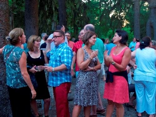 Guests enjoy a Summer Saturday in the Katonah Museum of Art’s Sculpture Garden