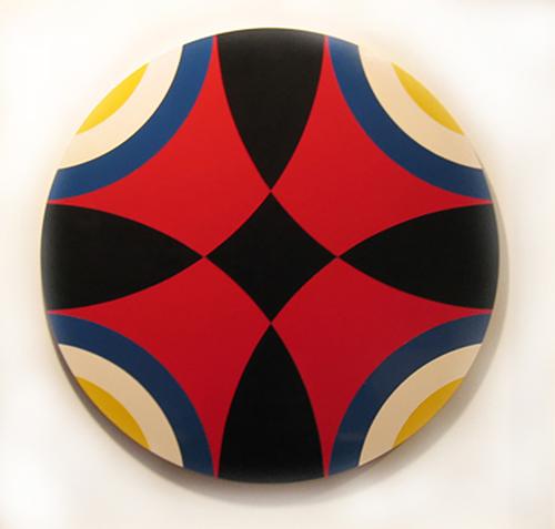 Nassos Daphnis, PX-9-69, 1969, Enamel on Plexiglass, 30" x 30" 