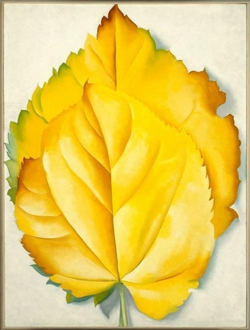 “Yellow Leaves,” a 1928 painting by Georgia O’Keeffe.