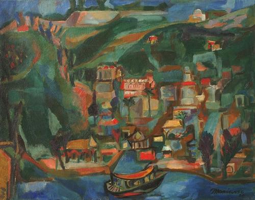 Mariano Rodriguez, Paisaje de Casablanca, 1943, oil on canvas, 28" x 36" 