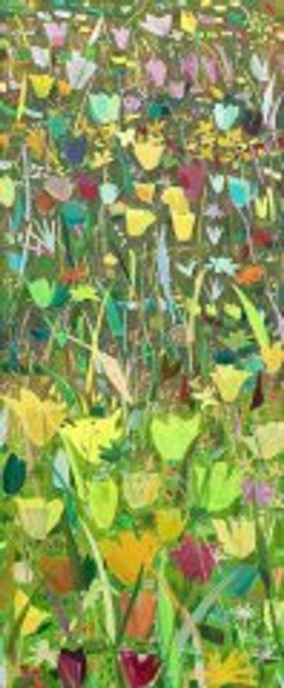 Regula Mathys, Spring Fever I, Mixed Media on Canvas, 50 x 120 cm, 2012