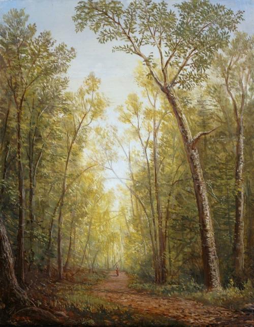 Path Through the Woods by Lauren Sansaricq (b.  1990).