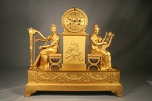 An Empire Gilt-Bronze Mantle Clock, circa 1810 