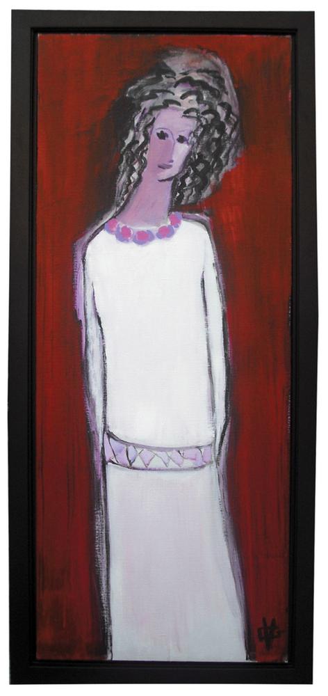 'Joyce Carol Oates as Heroine' 2012 Acrylic 57.5 x 25 in.