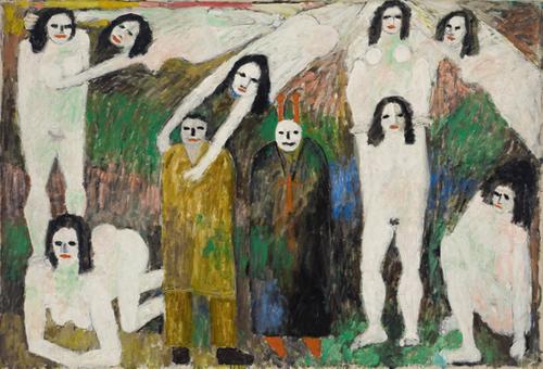 "Walpurgisnacht, Faust II" 1957, oil on canvas, 80 x 120 inches