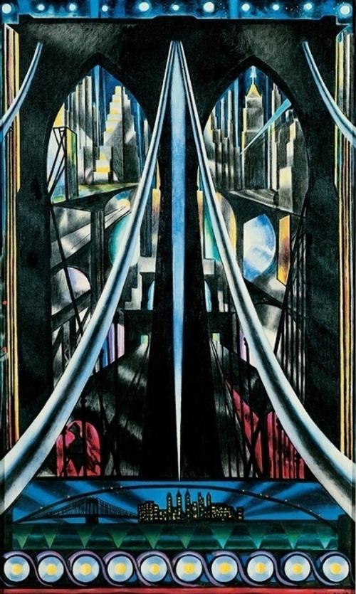 Joseph Stella (1877–1946), The Brooklyn Bridge: Variation on an Old Theme, 1939.  Oil on canvas, 70 × 42 in.  (177.8 × 106.7 cm).  Whitney Museum of American Art, New York; purchase 42.15