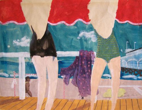 Angelo Pinto, Bathers on the Boardwalk, 1944