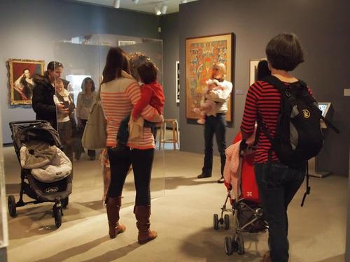 Moms, dads, and caregivers of stroller-bound babies are welcomed for special “before hours” Stroller Tours of the Katonah Museum of Art on select Friday mornings