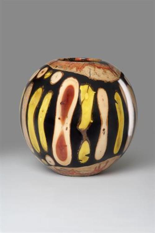 Philip Moulthrop Bundled Mosaic, 2011 Vessel, Mixed Wood with resin 25 x 25 cm Sarah Myerscough Fine Art 