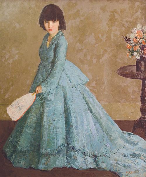 Rea Sloan Bredin (1881 – 1933 / New Hope, PA) Jean in Costume Oil on canvas 48 x 40 inches Courtesy of Gratz Gallery & Conservation Studio 