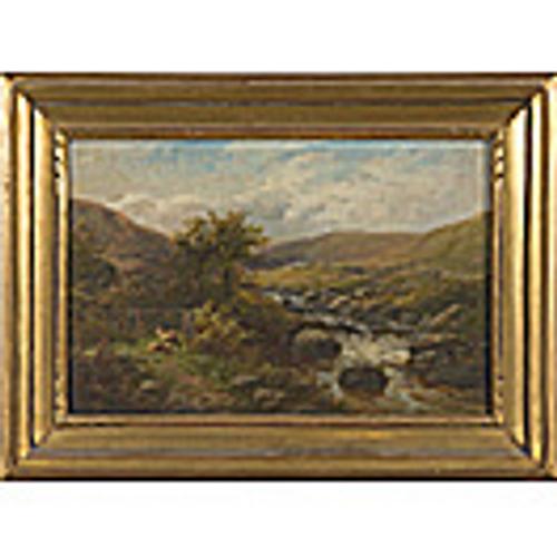 Lot 307: British Pastoral Landscape, Oil on Canvas