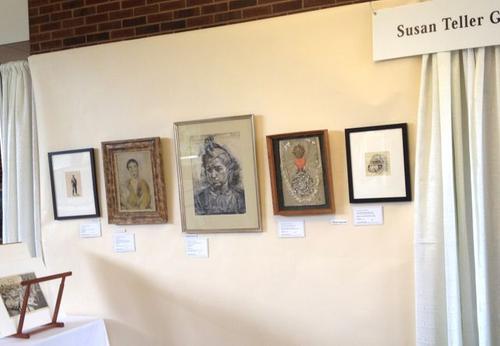 Part of the Susan Teller Gallery booth at the 2015 St.  Louis Mercantile Library Fair.