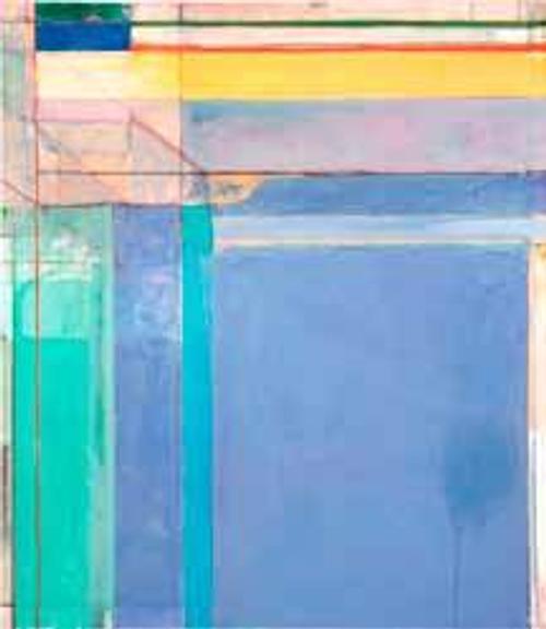 Richard Diebenkorn, Ocean Park #79, 1975.  Oil on canvas, 93 x 81 inches.  Philadelphia Museum of Art, Purchased with a grant from the National Endowment for the Arts and with funds contributed by private donors, 1977.  ©The Richard Diebenkorn Foundation.  Image courtesy the Philadelphia Museum of Art.