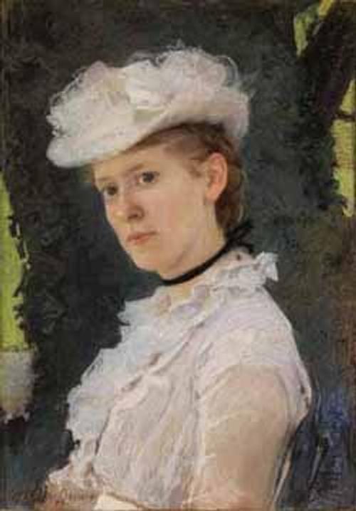 Cecilia Beaux, Maud DuPuy Darwin, 1889, pastel on warm gray paper laid down on canvas.  Promised gift to the Hood Museum of Art from Russell and Jack Huber, Class of 1963.  On view in the exhibition Embracing Elegance, 1885-1920: American Art from the Huber Family Collection.