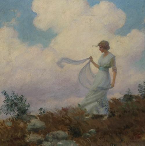 Charles Courtney Curran (American 1861-1942), The Hill Top 