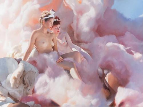 Will Cotton, Consuming Folly, 2010.  Oil on linen, 72 x 96 inches.  Courtesy the artist and Mary Boone Gallery, New York