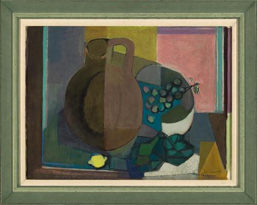 Remo Farruggio, Still Life, 1957, oil on paper, 19 x 26"