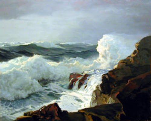 Frederick Judd Waugh, Breaking Surf, Oil on canvas, 25 x 30 in., New Britain Museum of American Art