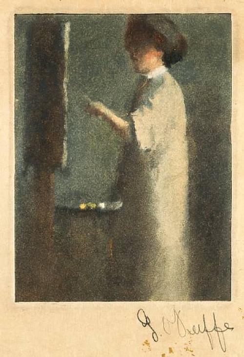 Lot 159: Georgia O'Keeffe Untitled (Woman painting), c.1907-1908 , on offer at Bonhams' Aug.  17 sale.