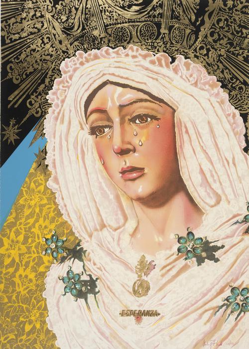 Audrey Flack, "Lady Madonna," 1972.  Heckscher Museum of Art; Gift of Dr.  and Mrs.  Samuel S.  Mandel.  Courtesy of the Louis K.  Meisel Gallery & Audrey Flack.