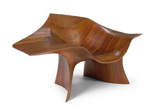 A sculpted chair, 1971, by Jack Rogers Hopkins (est.  $25,000-35,000)