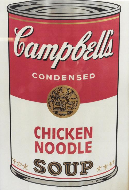  Andy Warhol, Chicken Noodle, from Campbell’s Soup I, 1968.  Collection of Dr.  Harvey Manes 