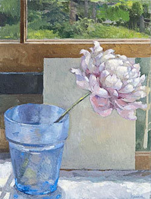 Barbara Kassel, Peony with Blue Cup, 2008