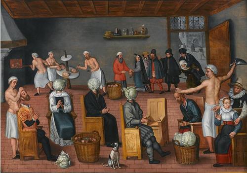 Jan van Wechelen, The Legend of the baker of Eeklo, circa 1570-1580, oil on wooden panel, 74 x 103 cm.  Courtesy of Colnaghi