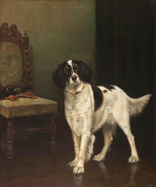 Alexander Pope, Jr.  (1849-1924), Waiting for its Master, Oil on canvas, 36.5 by 30.5 inches, Estimate: $100,000-$200,000