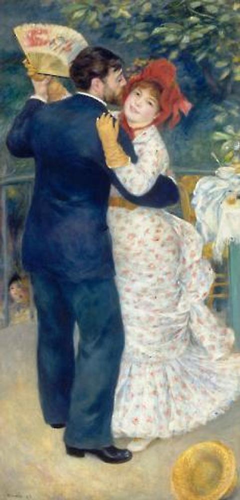 Pierre-Auguste Renoir (1841–1919), A Dance in the Country, 1883.  Oil on canvas, 70 7/8 x 35 ½ inches.  © RMN (Musée d’Orsay)/Hervé Lewandowski