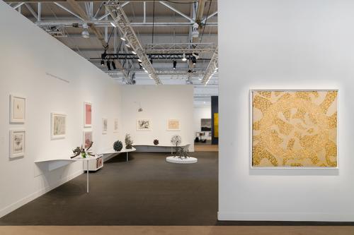 Installation view of "Claire Falkenstein & Postwar Abstraction," FOG Design+Art, San Francisco, California, January 19–22, 2023; © Michael Rosenfeld Gallery, New York, NY