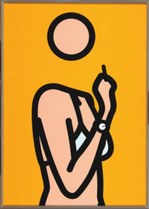 Julian Opie, Ruth with Cigarette 3, 2005-2006, Lambda print, mounted on Dibond, in aluminum frame designed by artist, 36 ¾ x 26 ½ ", Gift of the Alex Katz Foundation