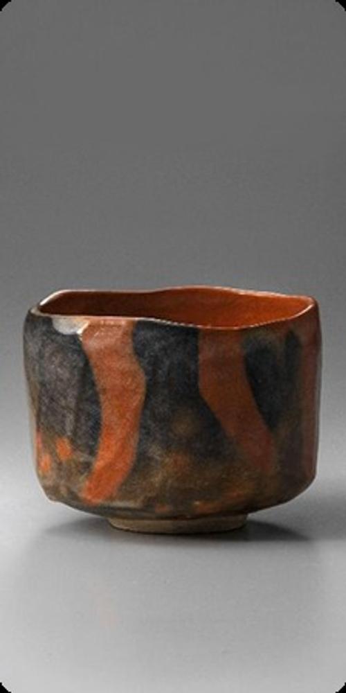 Kakunyū (Raku XIV), Japan, 1918-1980, Tea Bowl named 'Juei', 1975, Red Raku ware; glazed ceramic, 3 7/8 x 4 5/8 x 4 5/8 in.  (9.7 x 11.7 cm), Raku Museum, Photo: Takashi Hatakeyama 